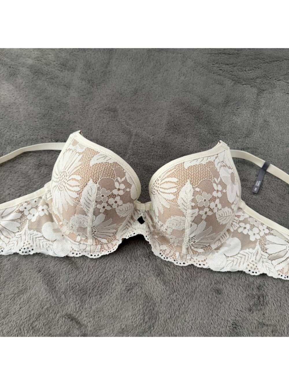 NWT Aerie Underwire Plunge Bra Size 36D White Lace Padded